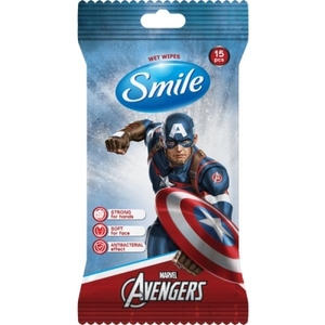 Салфетки Smile MARVEL влажные антибактериальные №15