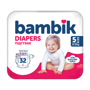 Bambik підгузки дитячі Medium 5 Junior (11-25 кг) 32шт