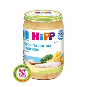 Лапша HiPP 6550 с морской рыбой и овощами 220 г