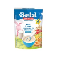 Каша Bebi Преміум молочна 5 злаків з малиною та абрикосом з 6 міс.200г