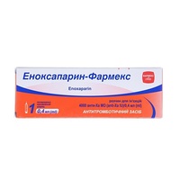 Еноксапарин-Фармекс розчин для інєкцій 10000 анти-Ха МО/мл (4000 анти-Ха МО) по 0.4 мл у шприці 1 шт.