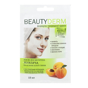 Маска BEAUTYDERM для лица питательная на основе белой глины 15г