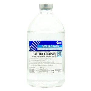 Натрію хлорид розчин для інфузій 0,9% 400 мл у пляшці 1 шт. - Новофарм