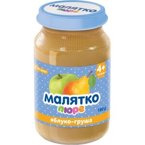 Пюре Малятко груша-яблоко стекло 180 г