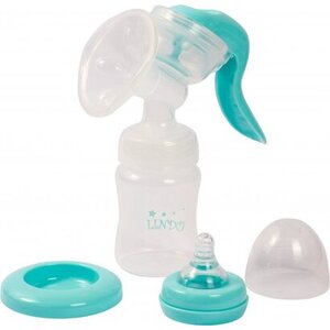 Молокоотсос Lindo механический с бутылочкой для кормления