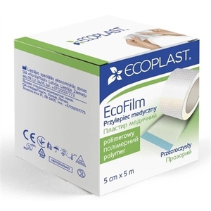 Лейкопластир ECOPLAST ЕкоФілм полімерний водостійкий котушка 5cм*5м