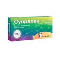 Супралев раствор для инфузий 500 мг/100 мл по 100 мл в контейнере 1 шт.
