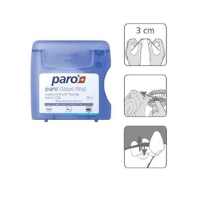 Зубна нитка Paro Swiss classic-floss з мятою та фторидом 50м