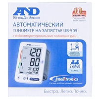 Тонометр AND UB-505 на запястя з індикатором. полож. руки