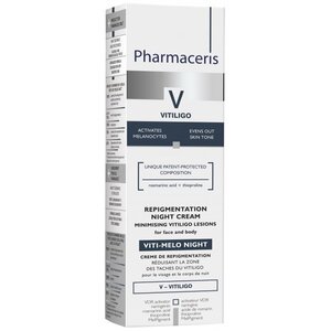 Крем Pharmaceris V Viti-Melo репигментационный для кожи лица и тела с витилиго ночной 40мл