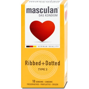 Презервативы Masculan Ribbed+Dotted №10