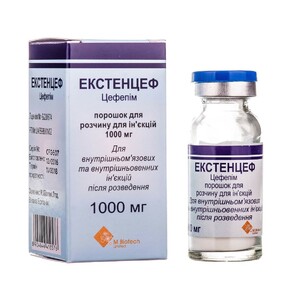 Экстенцеф порошок по 1000 мг во флаконе 1 шт.