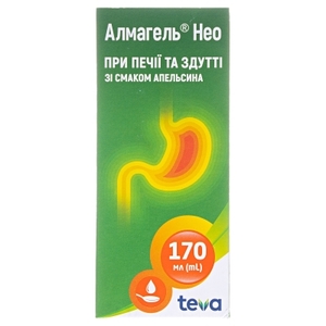 Алмагель нео суспензія по 170 мл у флаконі 1 шт.