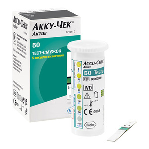 Тест-полоски Accu-Chek Актив для глюкометров №50