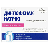 Диклофенак 2,5% амп. 3мл №10 Лубныфарм
