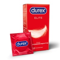 Презервативи латексні з силіконовою змазкою  DUREX®  Elite (тонкі), 12 шт