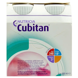 Ентеральне харчування Nutricia Cubitan зі смаком полуниці 4х200 мл