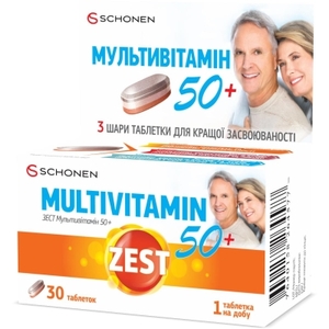 Зест Мультивітамін 50+ табл. №30