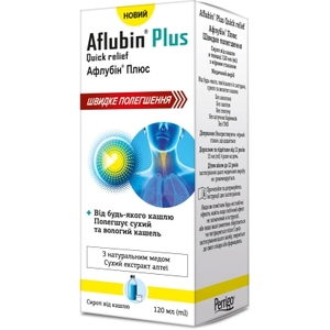 АФЛУБІН Плюс Швидке полегшення сироп від кашлю в пляшці 120 мл