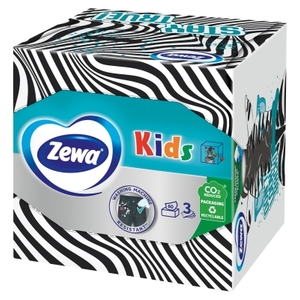 Серветки Zewa Kids Зоо Куб 3-шарові сухі №60