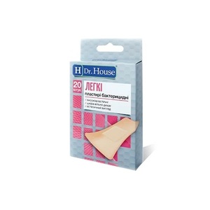 Лейкопластир H Dr.House набір Легкі 7,2 см*2,3 см неткана основа №20