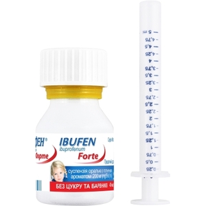Ібуфен форте суспензія 200 мг/5 мл по 40 мл у флаконі