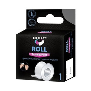 Лейкопластир Milplast Roll Transparent прозор.5м*2,5см кат.