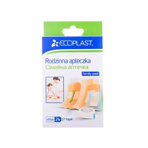 Лейкопластир ECOPLAST Сімейна аптечка набір медичний №25