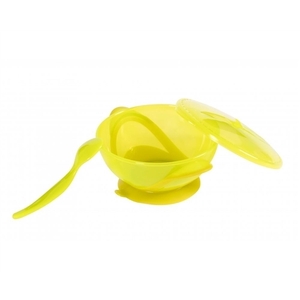 Тарелка Baby Team 6002 детская на присоске с крышкой и ложкой