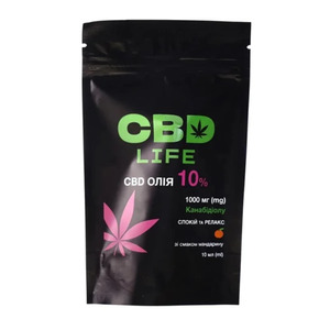 Каннабидиол CBD life масло 10% спрей флак. 10мл Мандарин