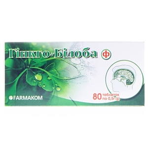 Гінкго-Білоба Фармаком табл. 0,5г №80