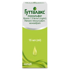 Гутталакс пикосульфат капли 7.5 мг/мл по 15 мл во флаконе 1 шт.