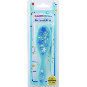 Расческа и щетка Baby-nova 33224 с натур.щетиной д/ребенка МАЛЬЧИК