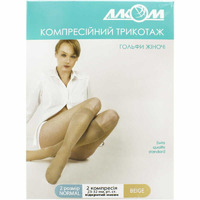 Гольфы Алком 5082 женские компрессионные с открытым мыском бежевые р 2