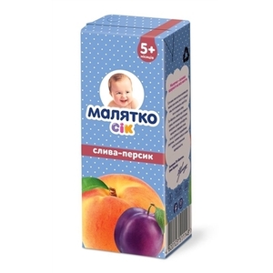 Сік Малятко слива-персик ТП 200 мл