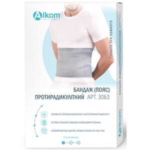Бандаж Алком 3063 (пояс) протирадикулітний (бежевий) р.3