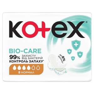 Прокладки Kotex Bio-Care нормал с крылышками №8
