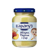 Пюре Карапуз яблоко-персик-творог 200г