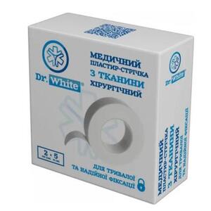 Пластырь Dr.White ткан. мед. хир. 2 см х 5 м