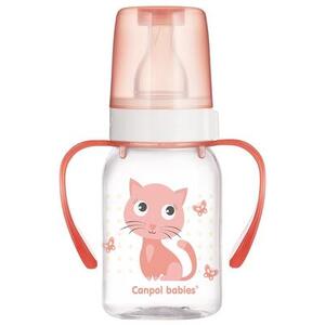 Бутылочка Canpol с рисунком и ручкой BPA 0% коллекция цветная ферма 120 мл