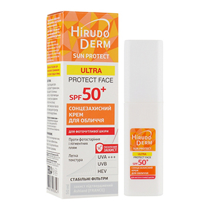 Крем Hirudo Derm Sun Protect Ultra Protect Face сонцезахисний для обличчя SPF 50+ 50мл