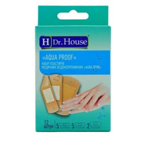 Набор пластырей Dr.House Aqua proof мед. водостойких  №12