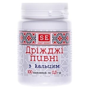 Дрожжи пивные с кальцием Фармаком 0,5г №100