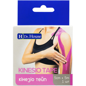 Кинезио тейп H Dr.House 5 см х 5 м розов.