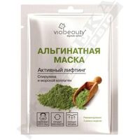 Маска Via Beauty Омолаживающая альгинатная маска для лица с экстр. спирулины и морским коллагеном