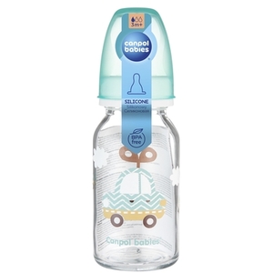 Бутылочка Canpol 42/202 с рисунком стекло 120 мл