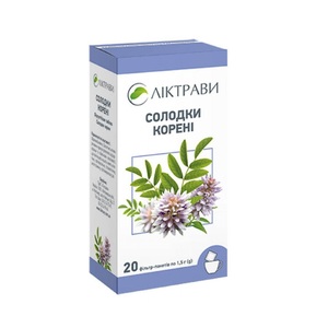 Солодки корни по 1,5 г в фильтр-пакетиках 20 шт.