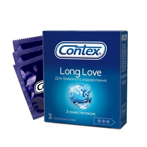 Презервативи Contex Long Love з анестетиком №3