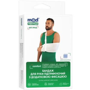 Бандаж Medtextile 9905 для руки косинка з додатковою фіксацією р XL чорний