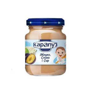 Пюре Карапуз яблуко-слива з сиром ск/б 125г